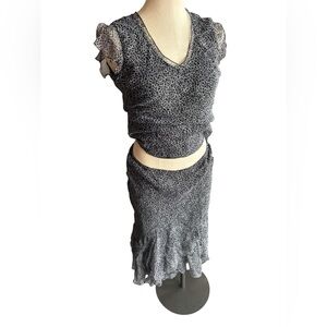 Y2K 100% Silk NWT Vintage Matching Junction West Set size Small